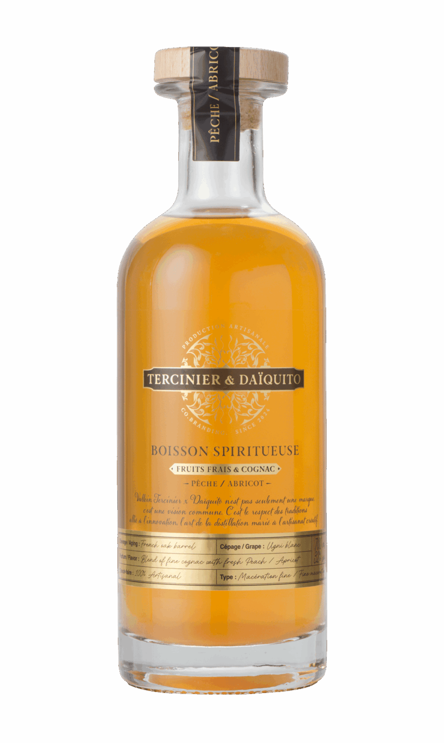 Tercinier et Daiquito cognac arrangé Pêche abricot