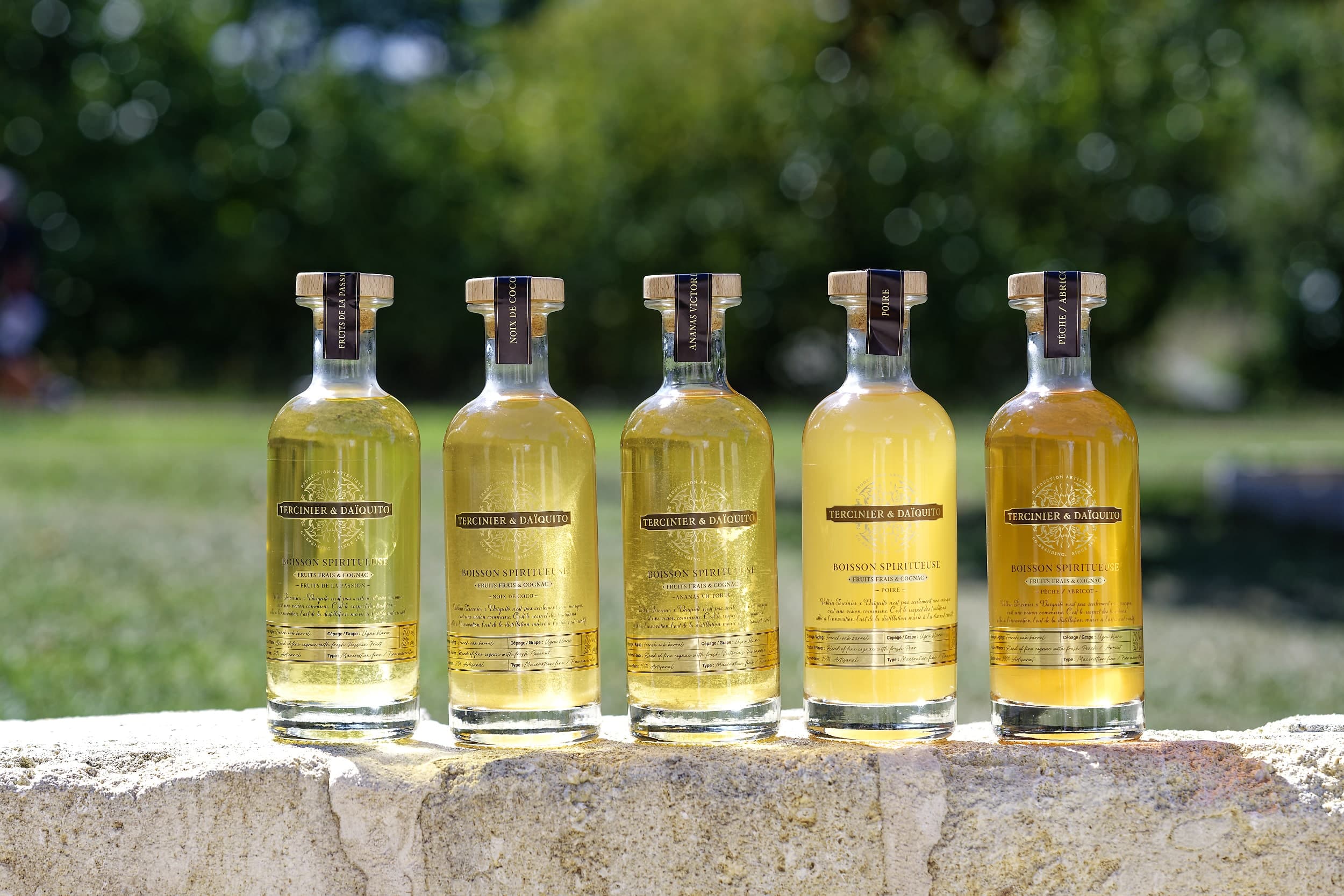 Bouteilles Tercinier et Daiquito pour une boisson spiritueuse