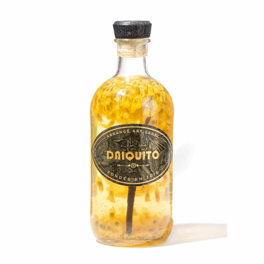 rhum agricole a base de mangue Kent du brésil et de fruit la passion de Thaïlande