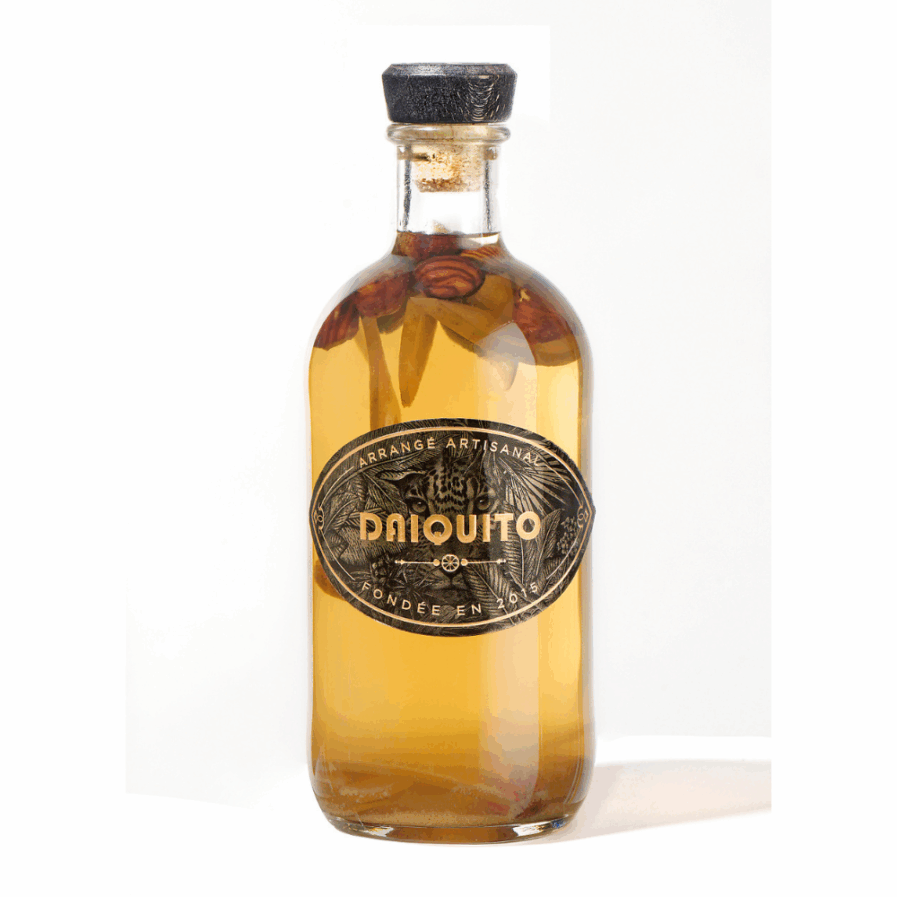 rhum arrangé à base de rhum agricole, de noisettes torréfiées et de pomme granny smith