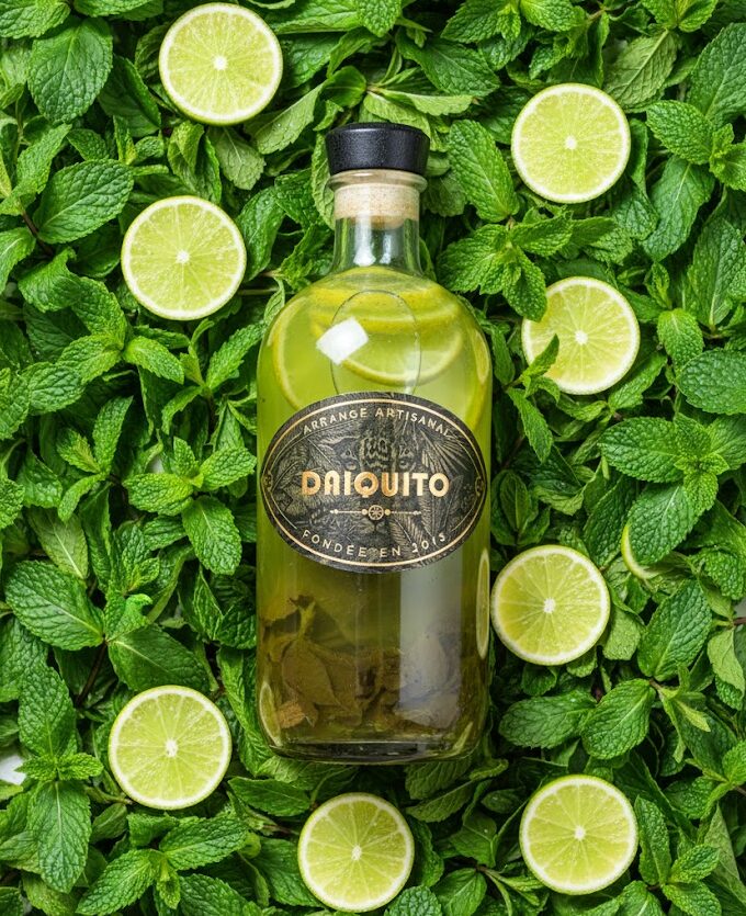 rhum arrangé citron & menthe fraîche