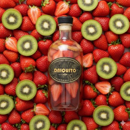 Fraise et kiwi arrangé