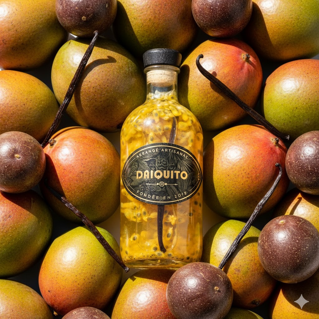 mangue et fruit de la passion arrangé mangue et fruit de la passion