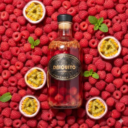 arrangé fruit de la passion et framboise