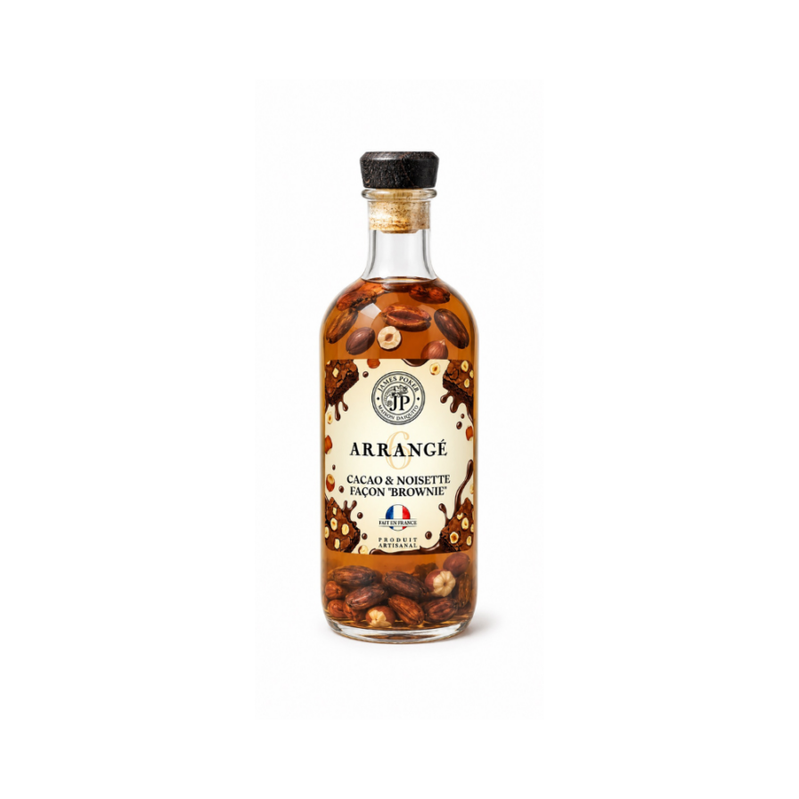 rhum arrangé James Poker cacao, vanille noisettes façon Brownie